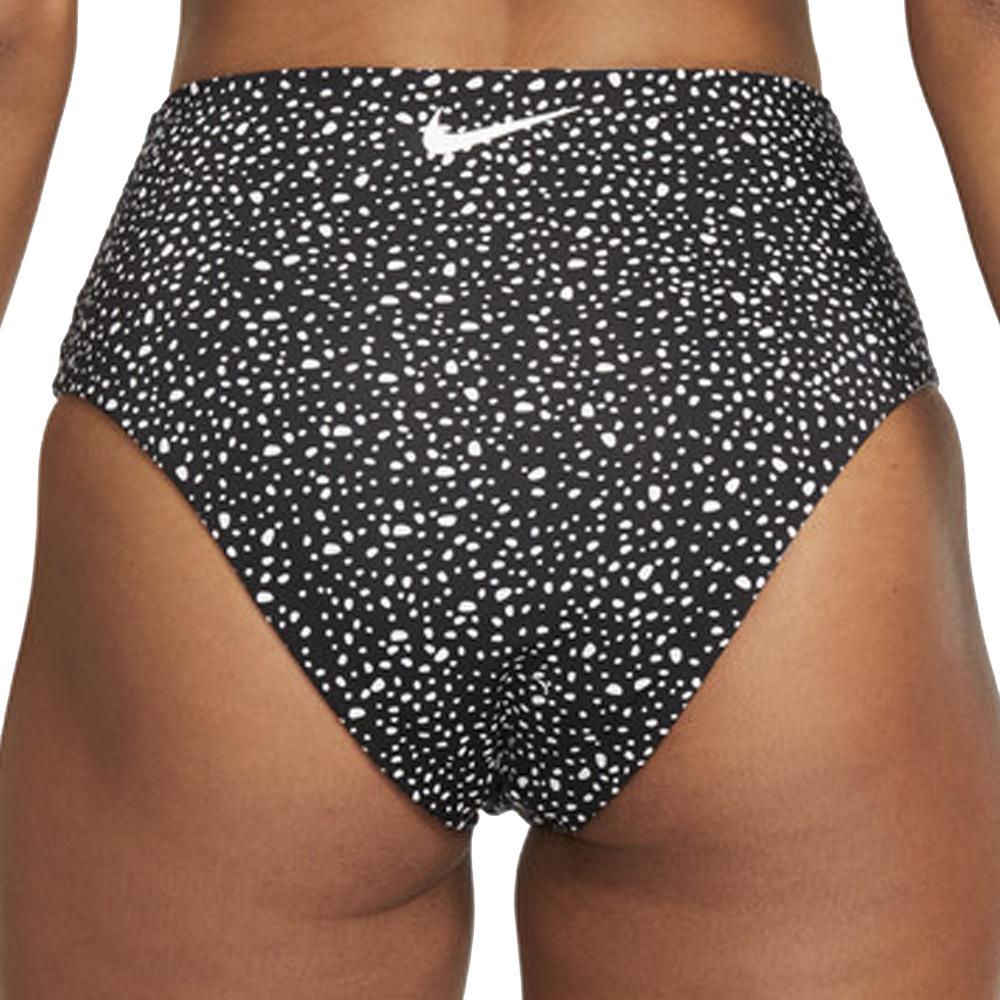 Nike Bas de maillot de bain Femme Noir/Blanc Nike Reversible High Waist Cheeky Bottom