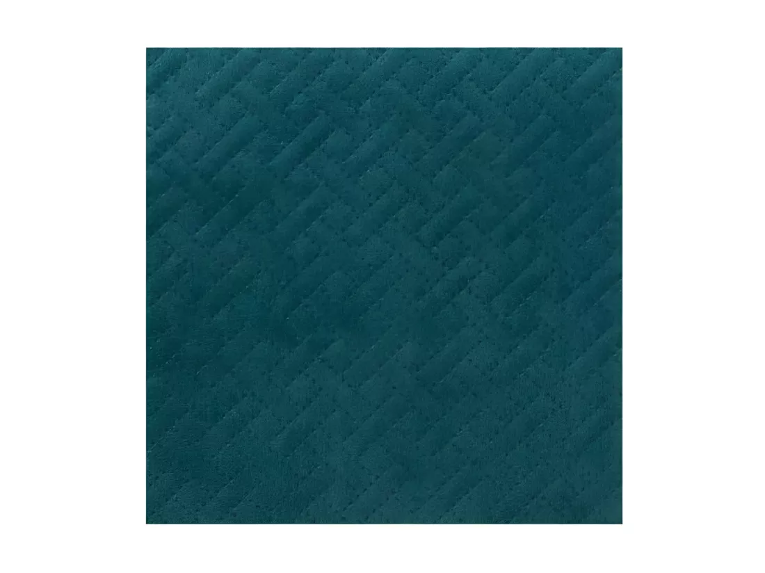 Coussin déhoussable Bleu Canard en Velours embossé 38 x 58 cm