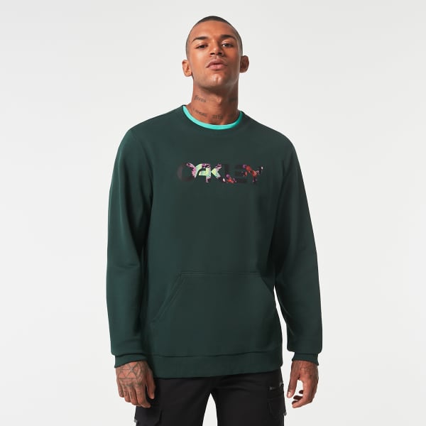Sweatshirt OAKLEY FLORAL SPLASH B1B CREW HUNTER GREEN
