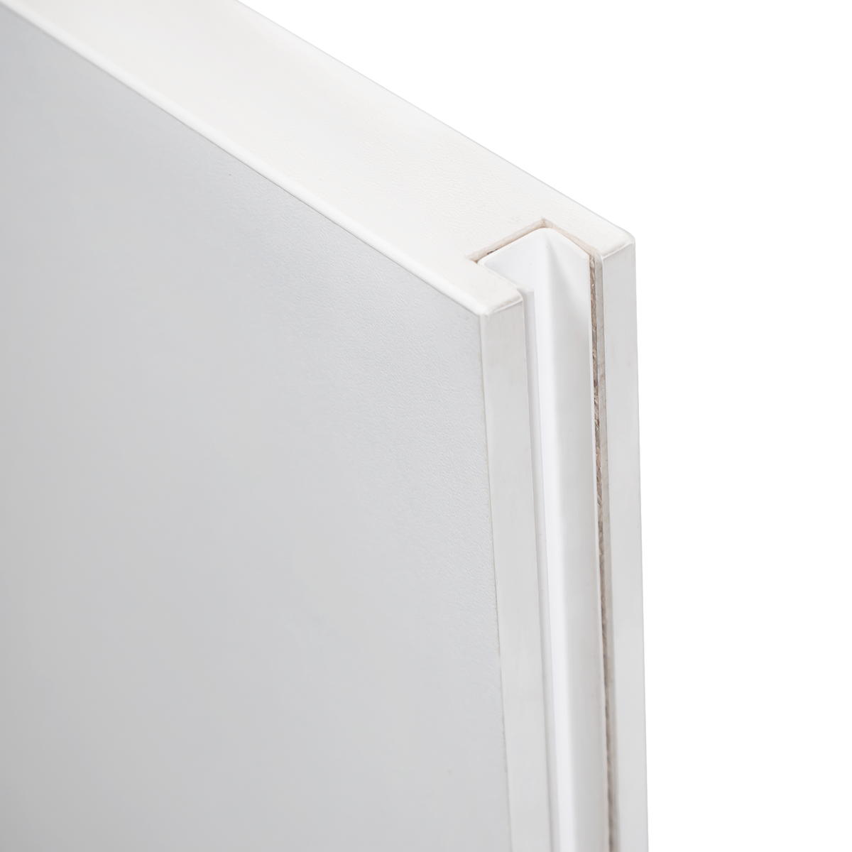 Dubbele schuifdeur, wit, 1760x2035 mm, dubbele houten deur, schuifdeursysteem - verzonken handgreep + 2-zijdige softclose