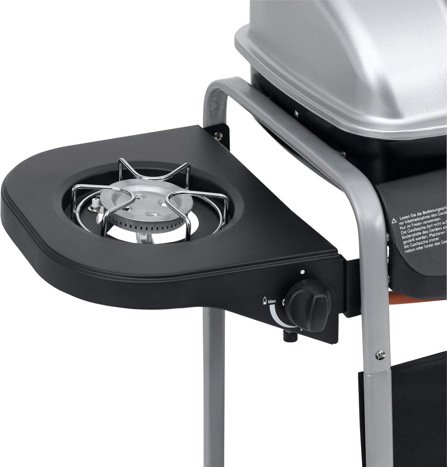 tepro Gasgrill Fremont – 1 Doppelbrenner + Seitenbrenner, 7 kW Gesamtleistung, Rost-in-Rost-System, Grillrost 45x34 cm, Piezo-Zündung, klappbare Ablage, inkl. Regler & Schlauch – 112x52x96,5 cm