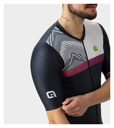 Maillot Manches Courtes Alé Zig Zag Noir
