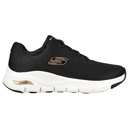 Skechers Arch Fit Sneakers, BKRG Black Rose Gold, 36