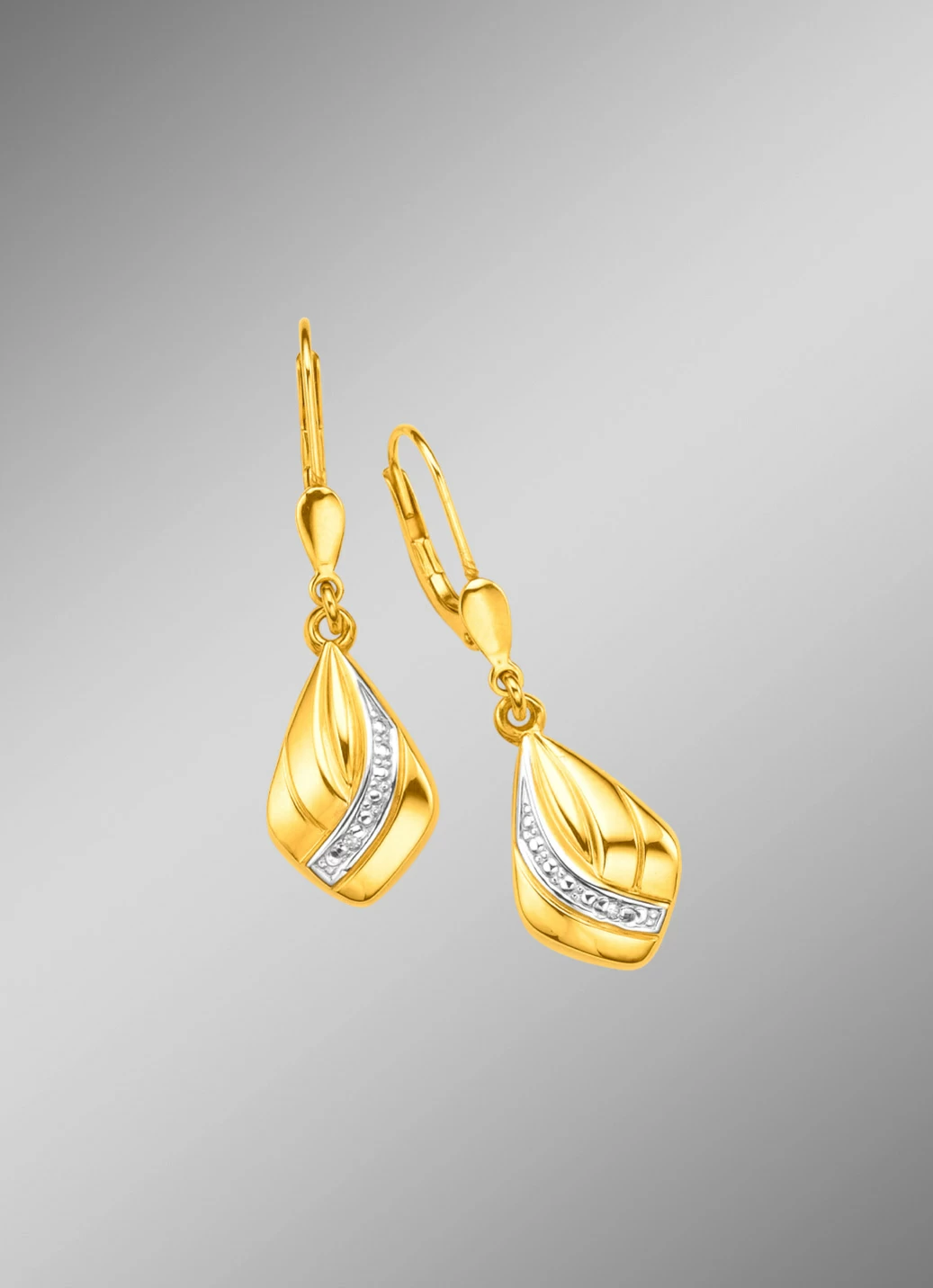Glänzende Ohrringe mit Diamant