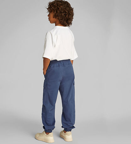 Calvin Klein Hosen - Essential Gewebte Cargohose - Oceana Blue