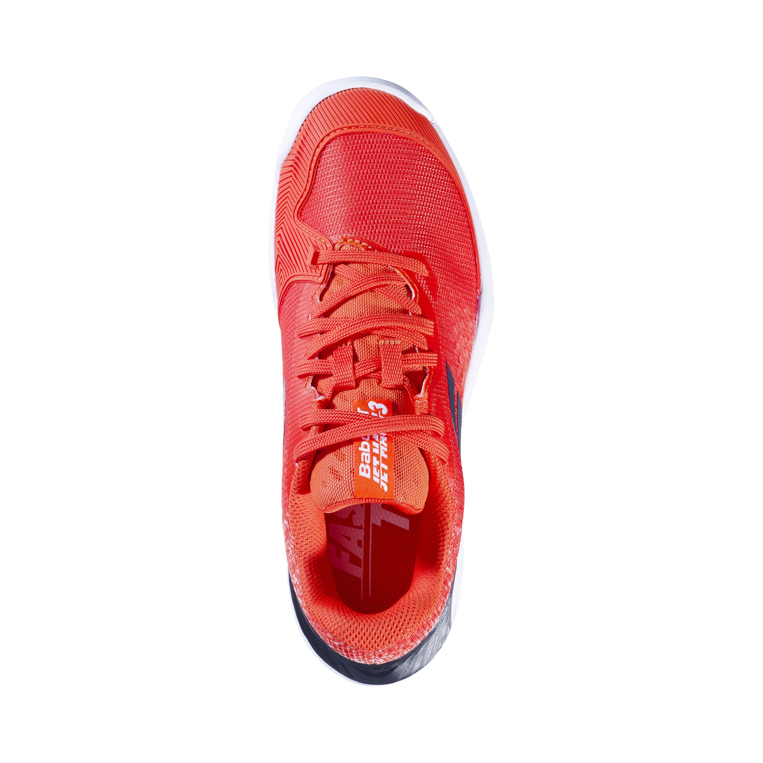 Babolat Jet Mach 3 CLAY Chaussure Terre Battue Enfants - Orange , Blanc