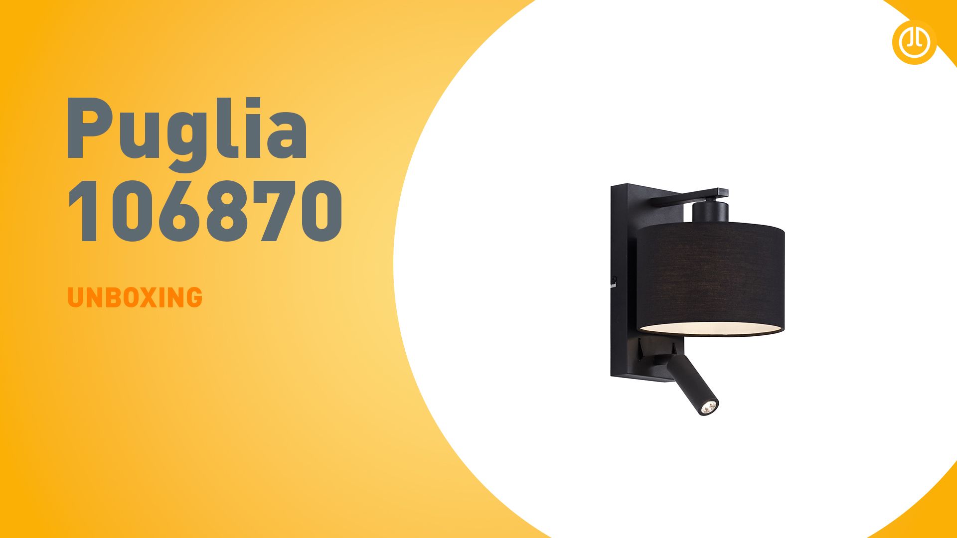 Moderne wandlamp zwart rond met leeslamp - Puglia