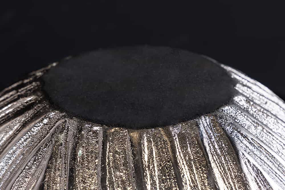 Moderne Vase ELEGANCE 25cm silber Hammerschlag Design