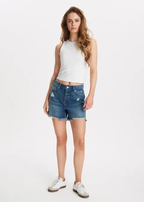 Denim short high waist blauw (BLW.USD)