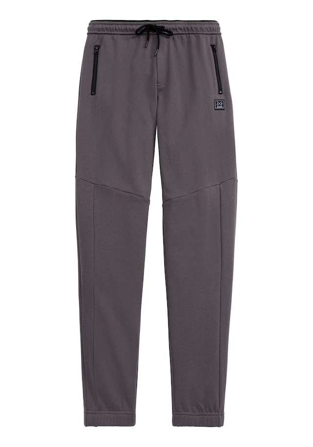 John Devin Sweathose  Jogginghose mit seitlichen Taschen und Bindeband aus Baumwoll-Mix