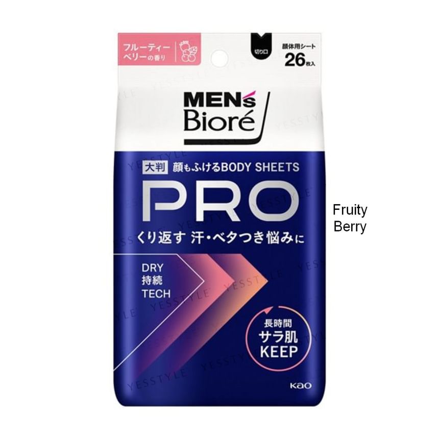 Kao - Biore Gezichts- en Lichaamsdoekjes PRO voor Heren