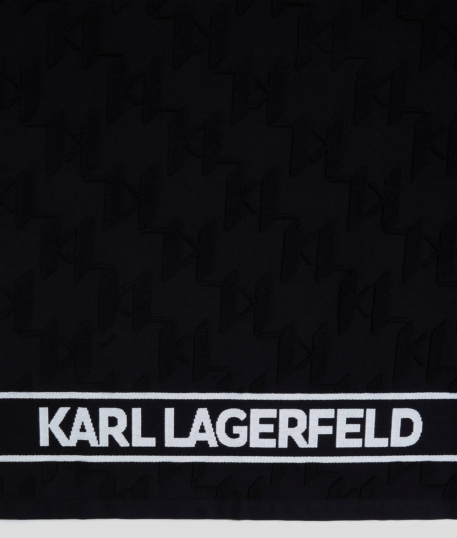 SERVIETTE DE PLAGE AVEC LOGO KARL - Noir