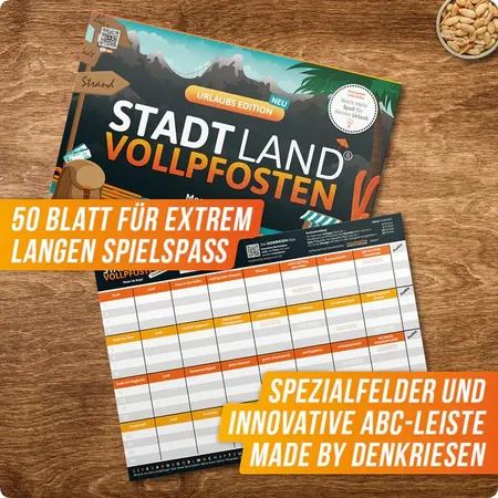 Denkriesen Stadt Land Vollpfosten - Urlaubs Edition 