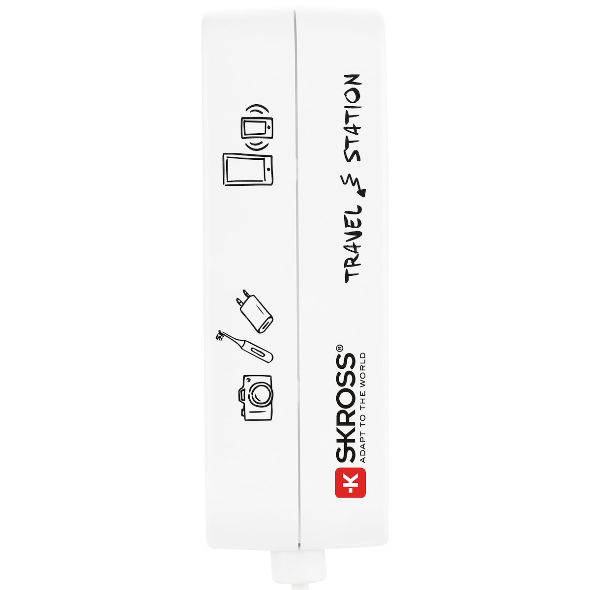 SKross USB reisestasjon strømadapter 1500600 (hvit)