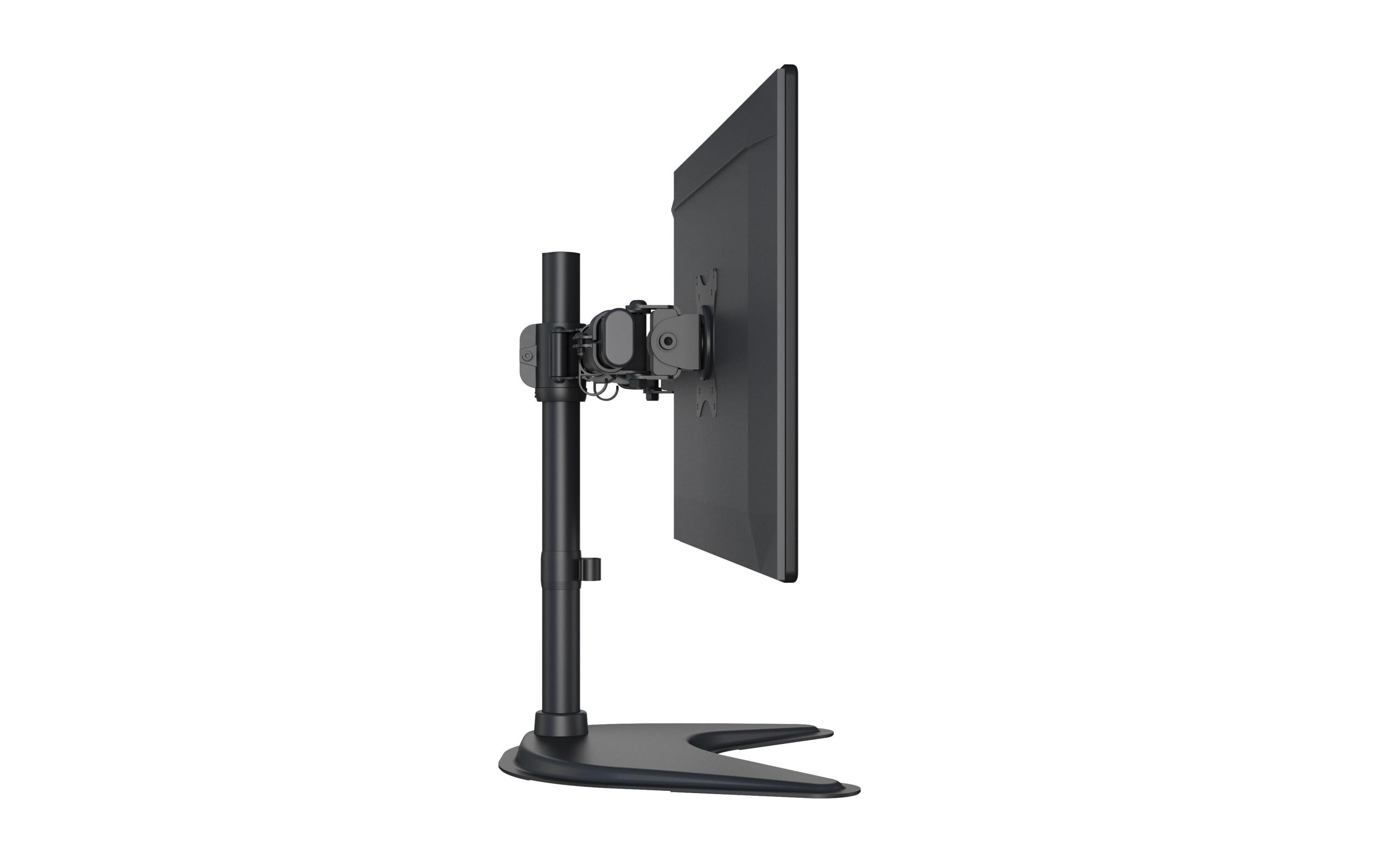 Monitor-Standfuss Basic Dual bis 10 kg – Schwarz<br>Deskmount