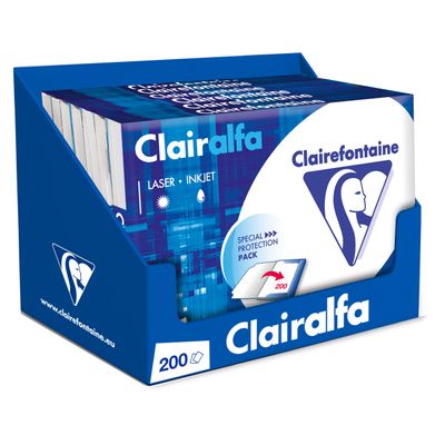 Clairefontaine CLAIRALFA - Papier ultra blanc - A4 (210 x 297 mm) - 80 g/m² - Ramette de 200 feuilles - étui spécial