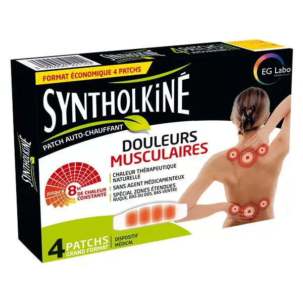 Adesivo de aquecimento lombar SyntholKiné, 4 unidades