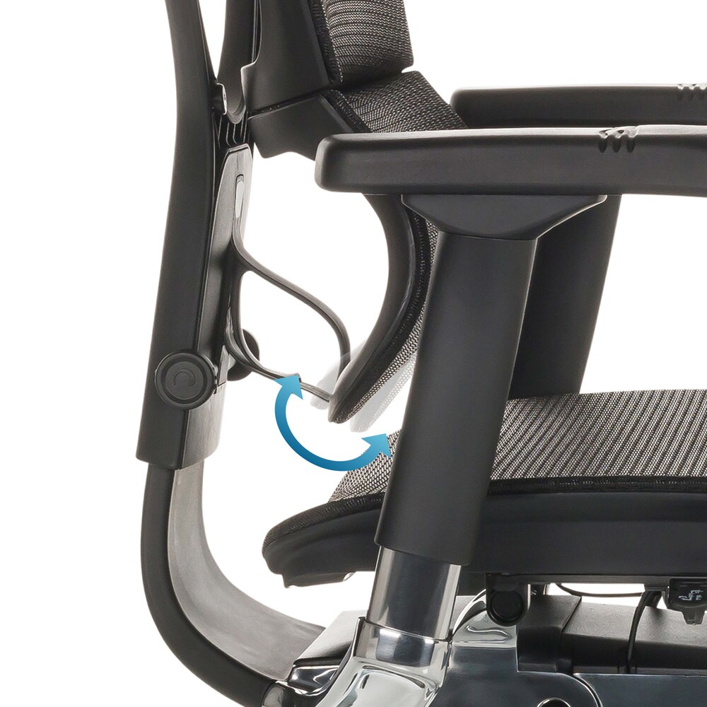 Luxus Chefsessel ERGOHUMAN SLIM GEN2 Netzstoff mit Armlehnen (höhenverstellbar) hjh OFFICE
