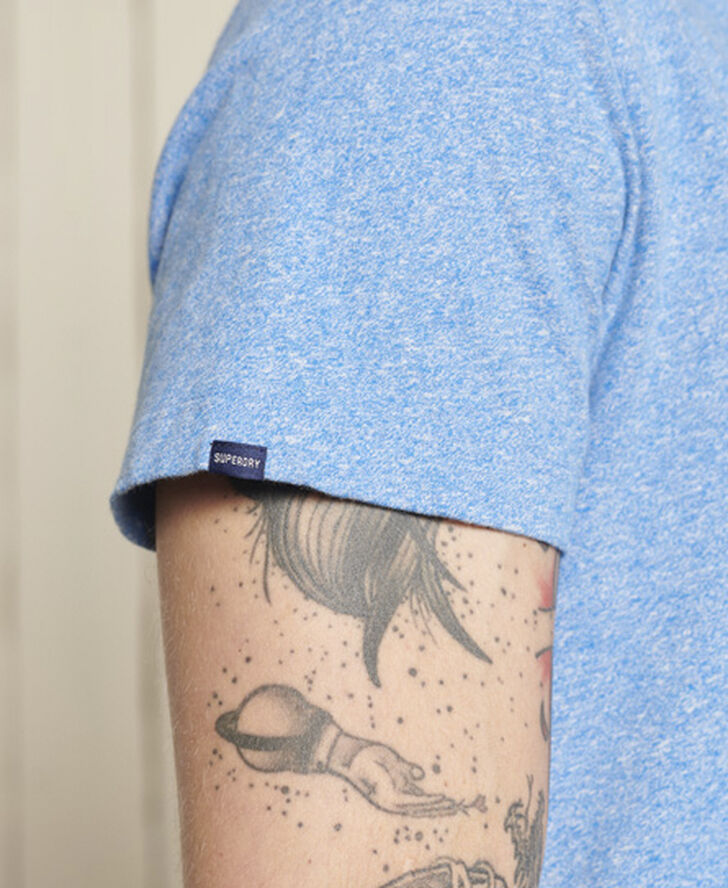 Superdry VINTAGE LOGO EMB TEE Fresh blue grit