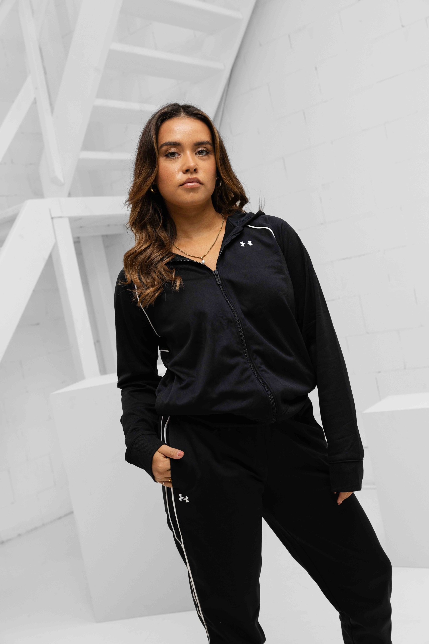 Under Armour Rival Tricot Trainingspak Dames Zwart