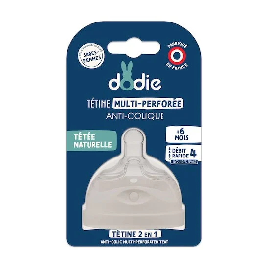 Tétine + bague   Débit rapide 4   de               Dodie