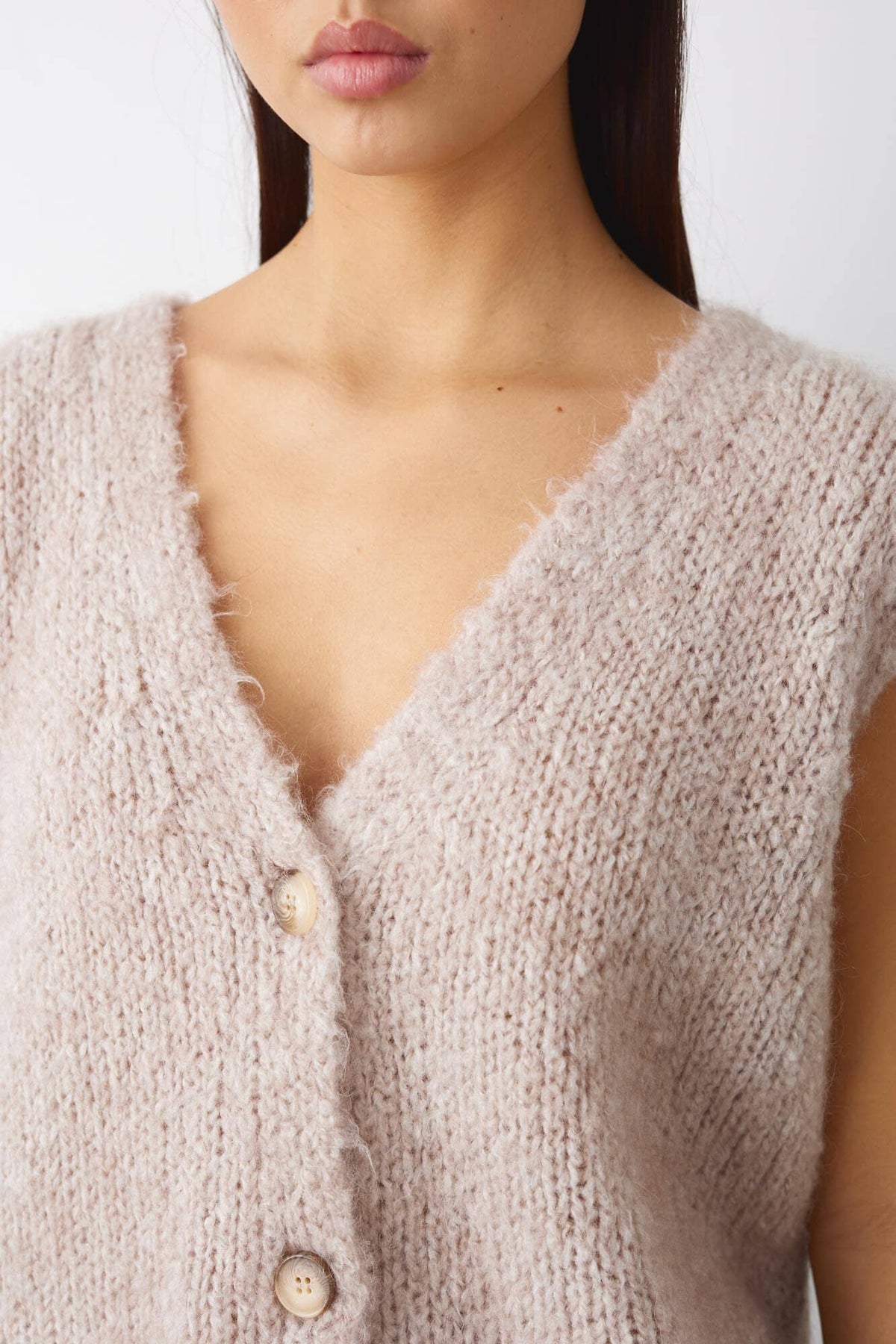 Noella Jacey Knit Vest 025 oatmeal