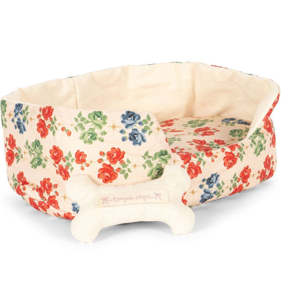 Konges sløjd knuffelpuppy met mand - madeleine - 28 cm