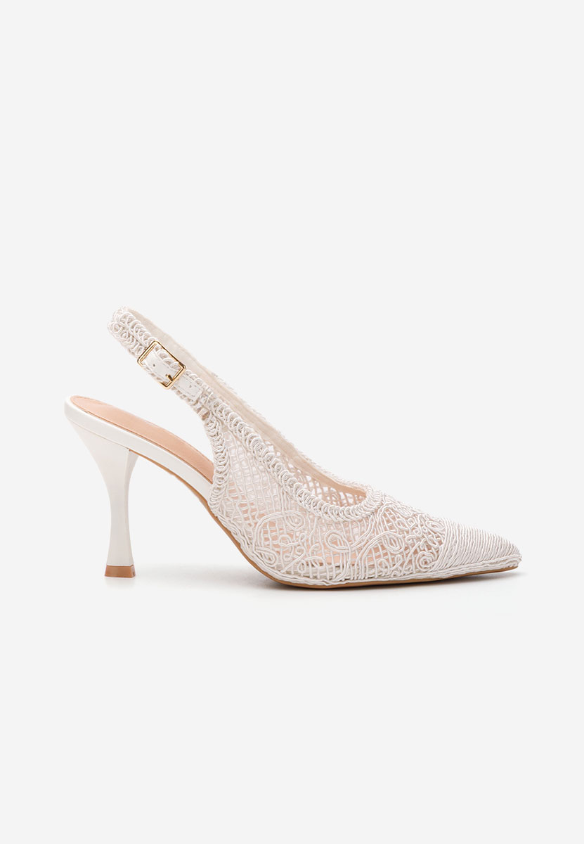 Chaussures à talon fin blancs Donita