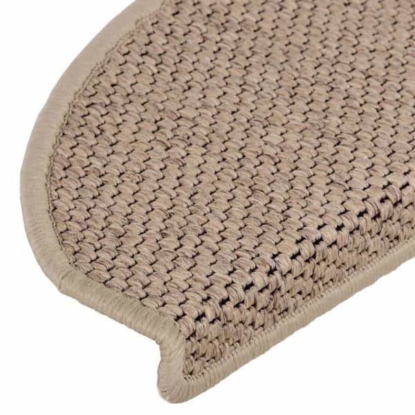 vidaXL Selvklebende trappematter sisal-utseende 15 stk 65x21x4 cm sand