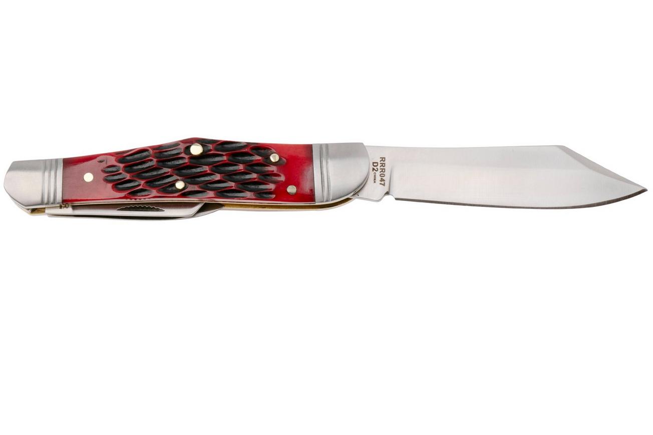 Rough Ryder Reserve Splitback Whittler RRR047, D2, Red Jigged Bone, slipjoint zakmes