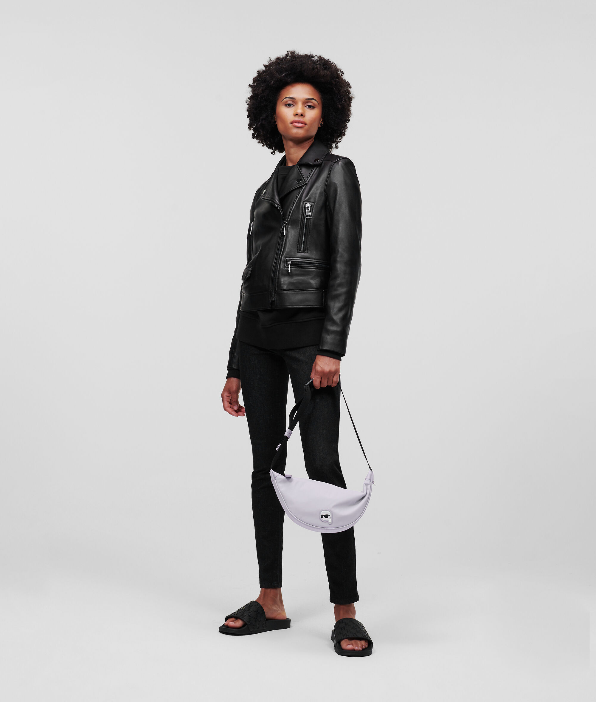 VESTE EN CUIR KARL IKONIK