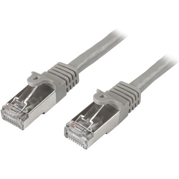 StarTech.com Câble réseau Cat6 blindé SFTP sans crochet de 5 m - Cordon Ethernet RJ45 anti-accroc - M/M - Gris