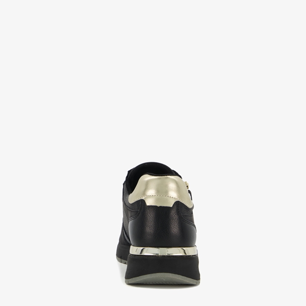 Blue Box dames sneakers zwart met metallic details