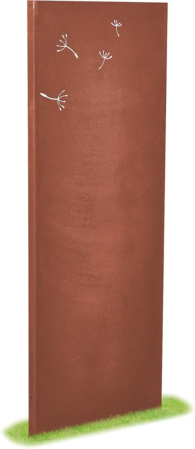 prima terra Deko- und Sichtschutzelement Edelrost Pusteblume Erweiterung H=158cm B=60cm
