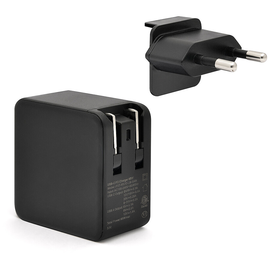Bluestork Chargeur USB-C 65W GaN (noir)
