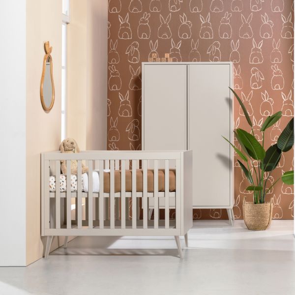 Europe Baby Sterre Babybed - 60 x 120 cm - Oatmeal / Oatmeal