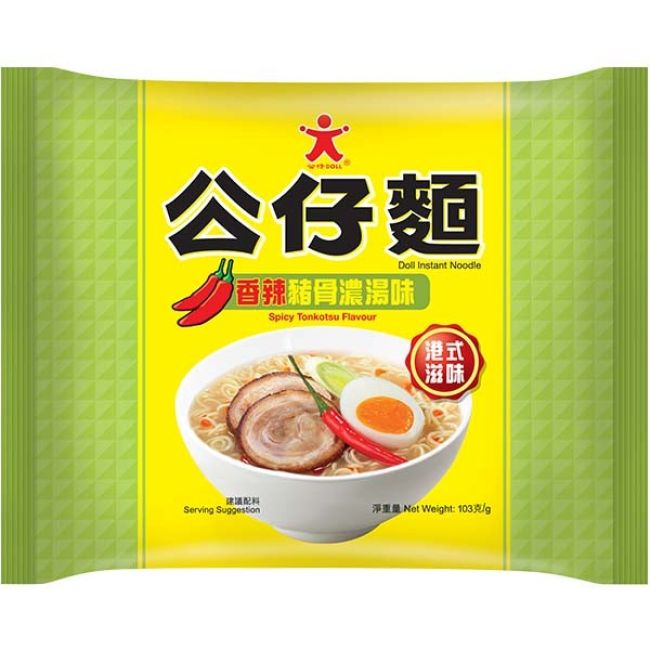 Doll Instant Noedel met Pittige Varkensbouillon Smaak 103g