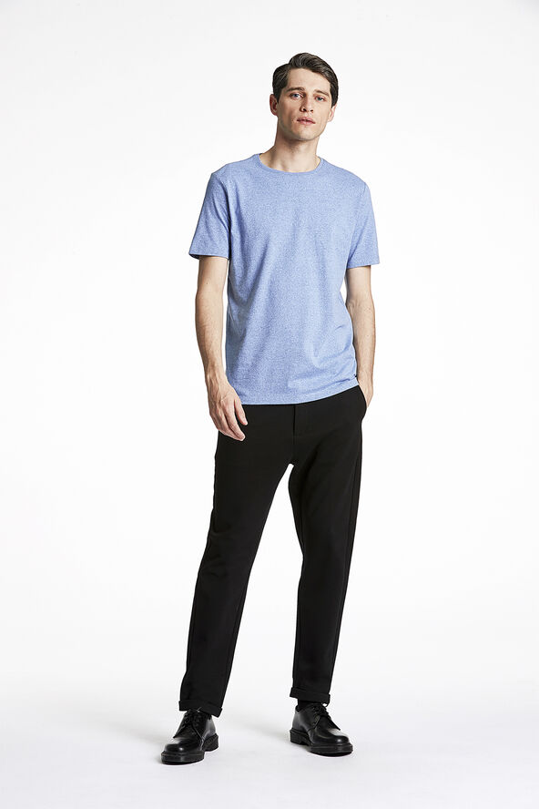 Lindbergh Mouliné o-neck tee S/S New dk blue mix