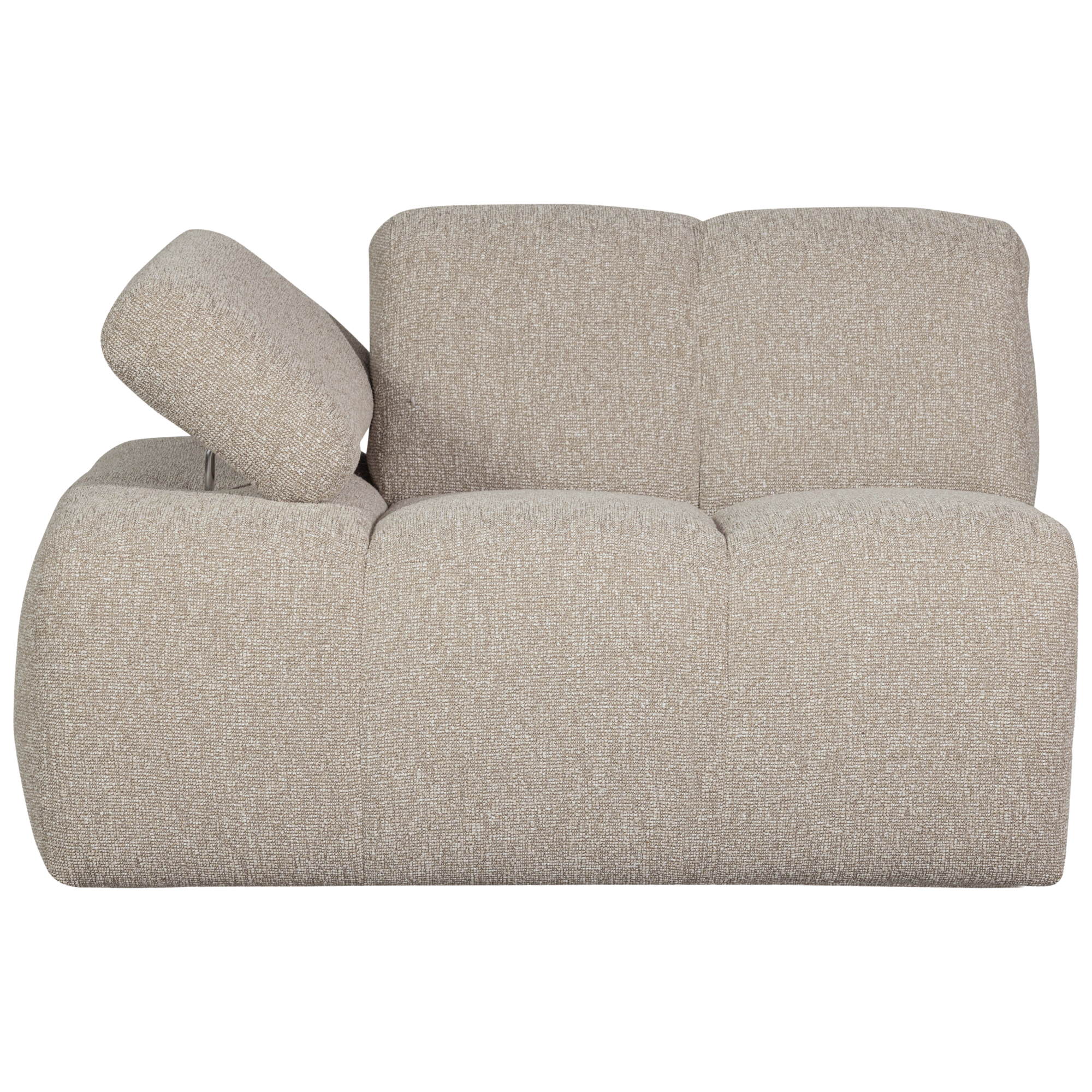 1-zits bankje Mojo Mojo 1-zits Bankje met Arm Links - Bouclé - Beige Melange