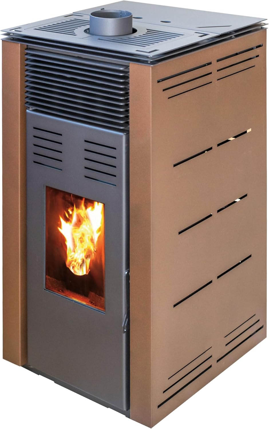 JOIMA - Pelletofen ohne Strom Natur Style Modell 8 kW (Braun)