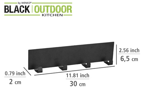 WENKO Hakenleiste »Modell Ima« magnetisch, mit 4 Haken für Spültücher und Grillzubehör, ohne Bohren