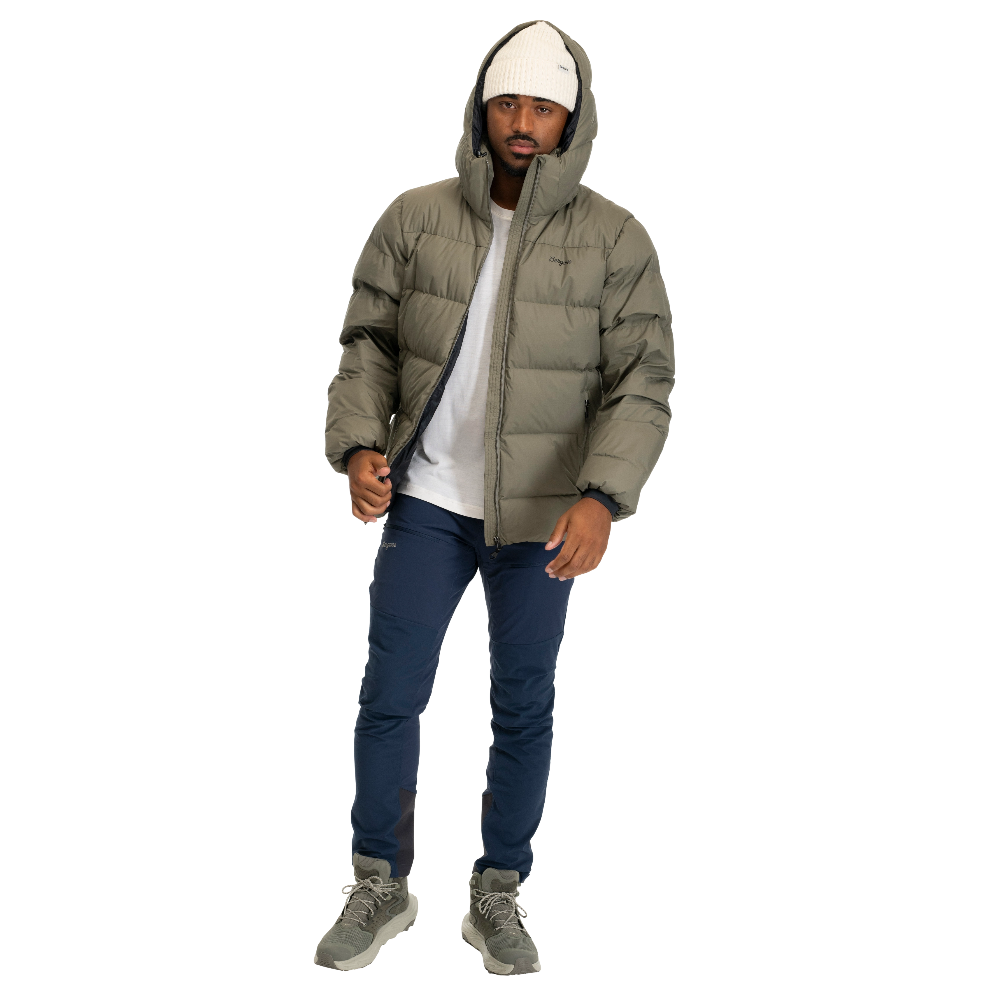 Lava Warm Down Jacket w/Hood Men Green Mud