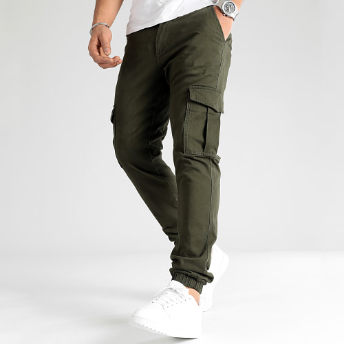 Pantalon Cargo Dek Dawson Cuffed Vert Kaki