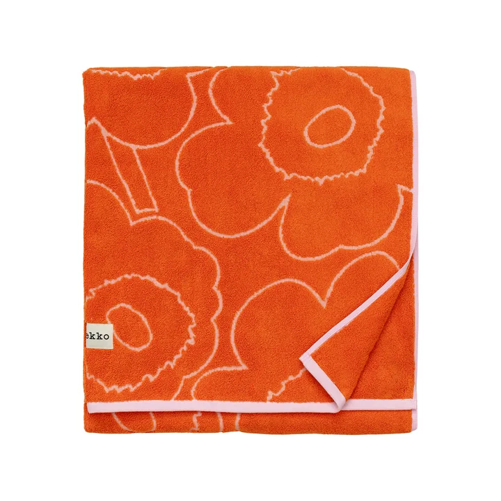 Marimekko - Piirto Unikko Badetuch, 100 x 160 cm, straw / off-white