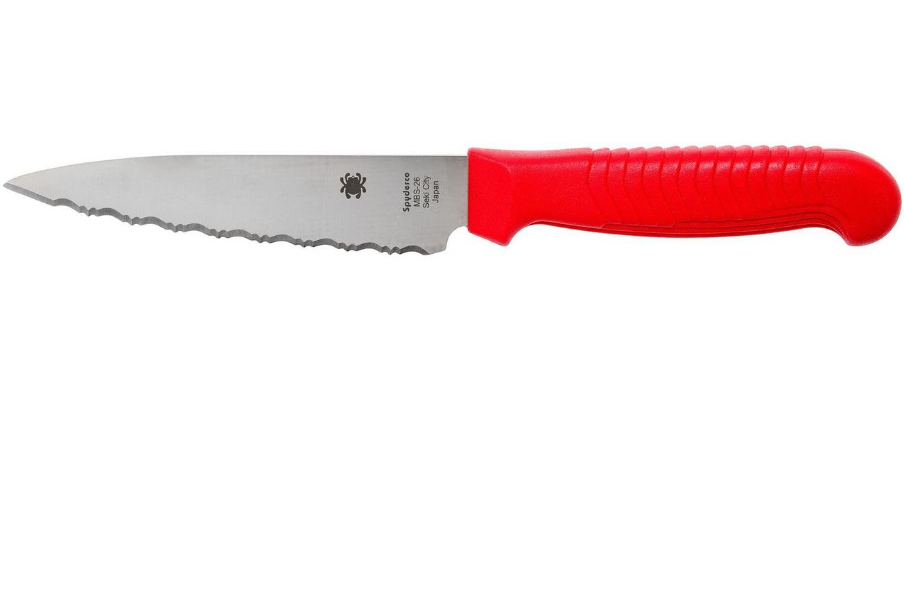 Spyderco K05SRD officemes 11 cm, rood gekarteld