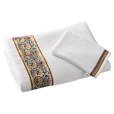 Linge de toilette liteau arabesque - 450 g/m²