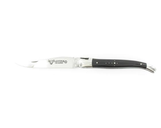 Laguiole 12 cm Buffle - Abeille en Damas - 2 Mitres Couteau de poche par Laguiole en Aubrac