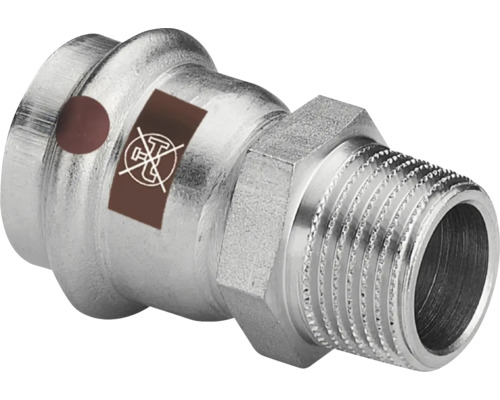 Viega Temponox persfitting overgangsstuk RVS perscontour V 1711 54 mm x 2 inch buitendraad 811655