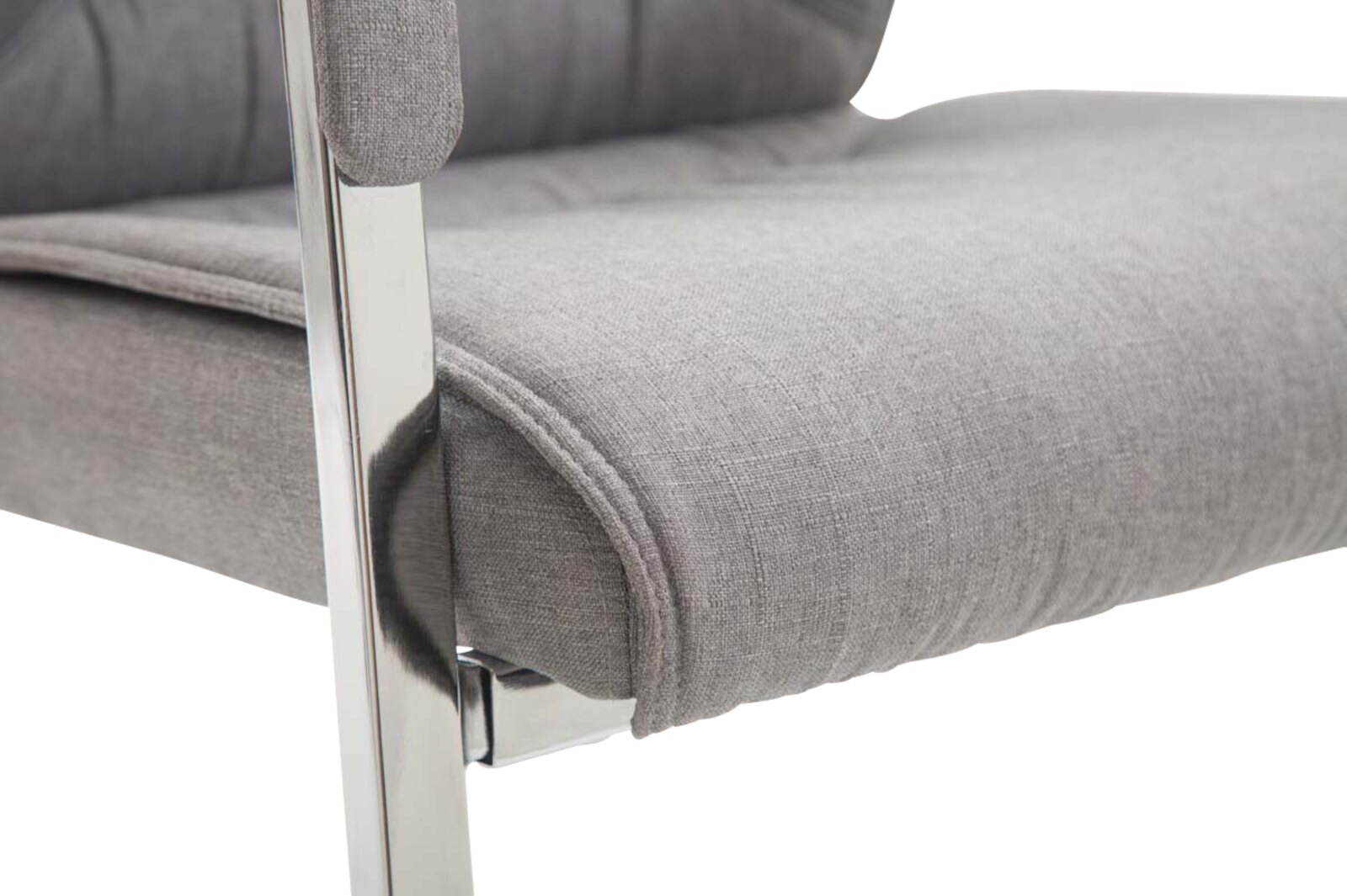 CLP 2er Set XXL-Freischwinger Anubis Mit Gepolsterter Sitzfläche I Konferenzstühle Mit Metallgestell Und Stoffbezug