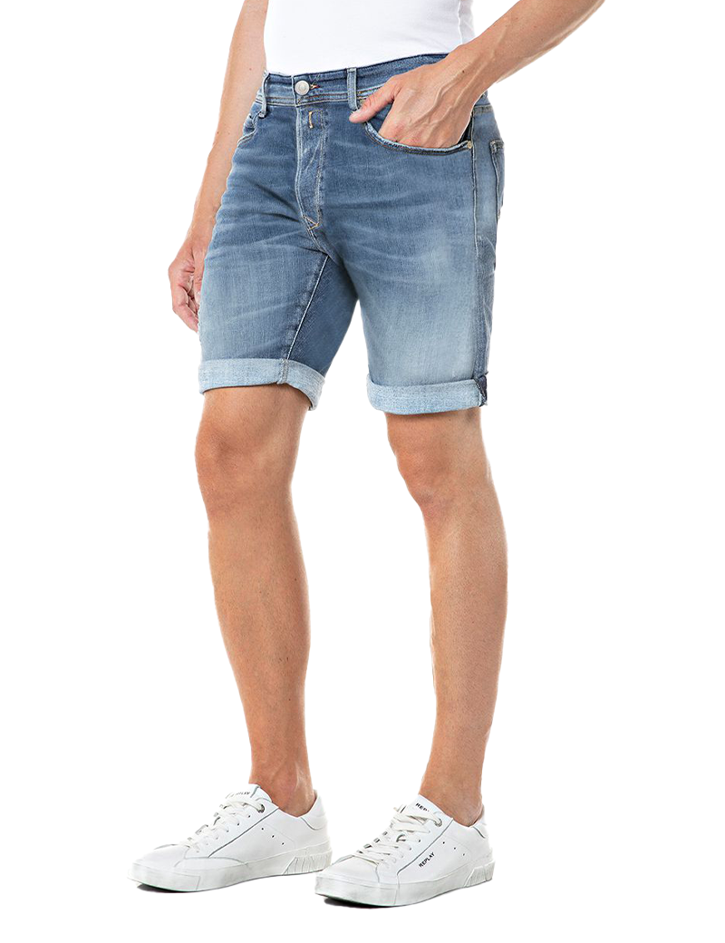 REPLAY SHORT EN JEAN HOMME BLEU MOYEN